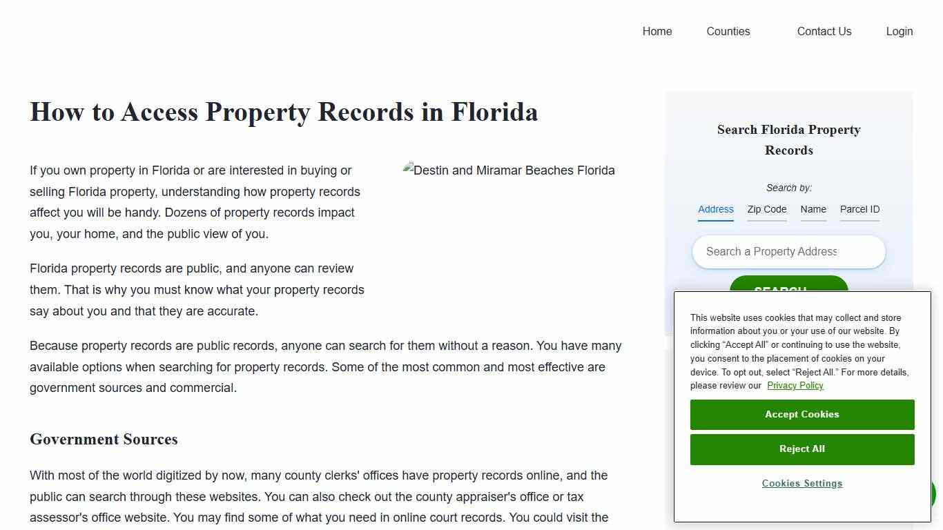 Florida Property Records Search | Owners, Deeds, Permits